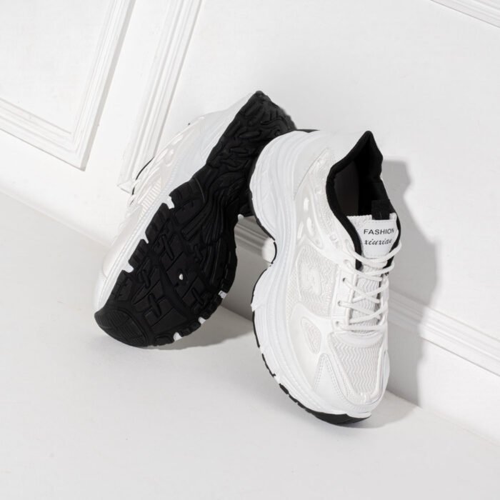 ⁦كوتشي حريمي بخامة قماش ورابر – Women’s Sneakers with PVC Sole⁩ - الصورة ⁦3⁩