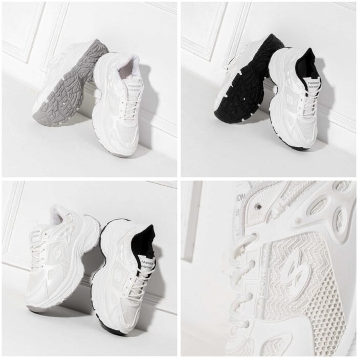 ⁦كوتشي حريمي بخامة قماش ورابر – Women’s Sneakers with PVC Sole⁩ - الصورة ⁦1⁩