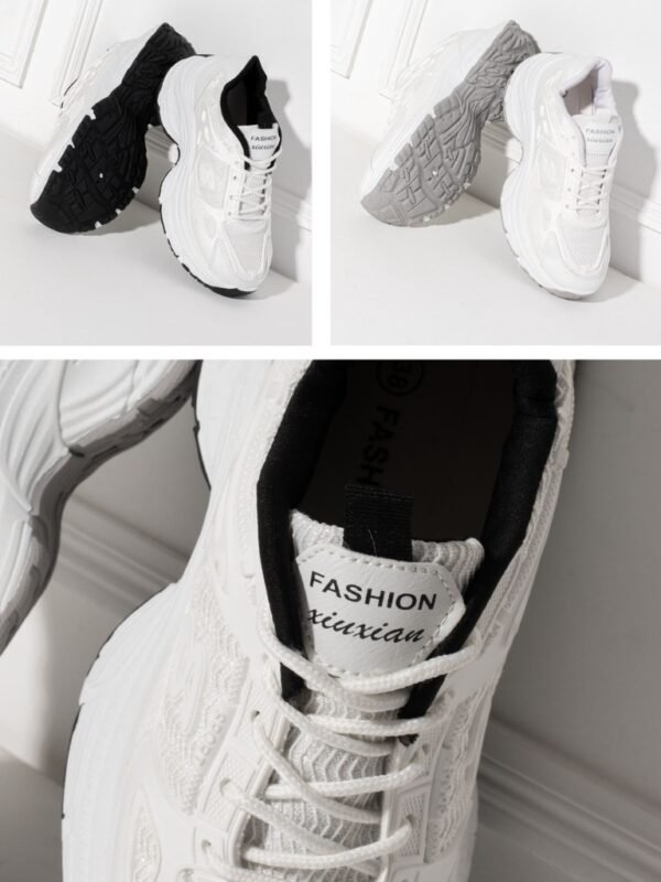 كوتشي حريمي بخامة قماش ورابر – Women’s Sneakers with PVC Sole