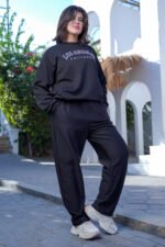 ⁦بنطلون كاردونيه مضلّع حريمي بخامة تقيلة وألوان تريندي⁩ - الصورة ⁦7⁩