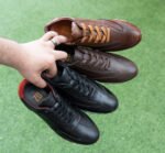 كوتشي رجالي جلد طبيعي ببطانة جلد وفرش طبي ونعل TR من مرامش