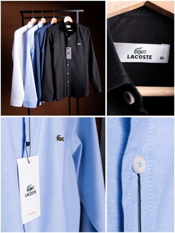 قميص Lacoste Mirror Original بخامة أوكسفورد قطن 100% من مرامش