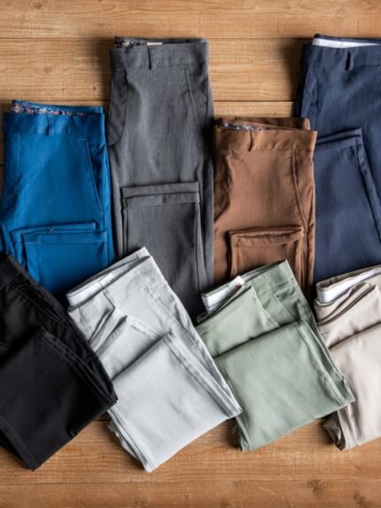 بنطلون كلاسيك رجالي سليم فت بخامة ثقيلة عالية الجودة من مرامش