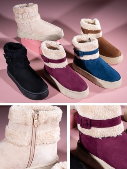 • هاف بوت شتوي حريمي شمواه ناعم مبطن فرو