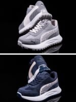 • كوتشي Puma حريمي شمواه مستورد وقماش باللون الرمادي والكحلي