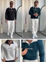 • سويت شيرت Calvin Klein بياقة كونتراست ستايل Smart Casual