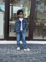 ⁦سوت جينز أولادي 3 قطع بتطريز هاند ميد⁩ - الصورة ⁦5⁩