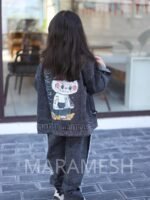 ⁦سوت جينز بناتي 3 قطع بطباعة عصرية⁩ - الصورة ⁦5⁩