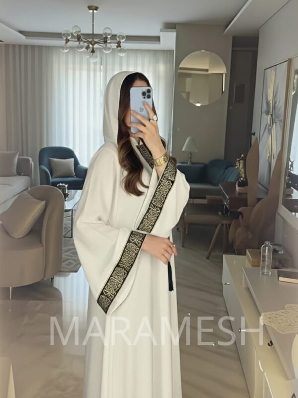 عباية الملكة كتان مستورد تصميم واسع أنيق