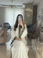 ⁦عباية الملكة كتان مستورد⁩ - الصورة ⁦5⁩