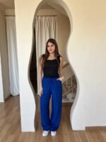 ⁦بنطلون كتان حريمي تريندي⁩ - الصورة ⁦2⁩