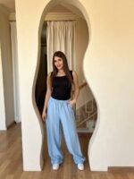 ⁦بنطلون كتان حريمي تريندي⁩ - الصورة ⁦4⁩