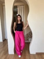 ⁦بنطلون كتان حريمي تريندي⁩ - الصورة ⁦5⁩