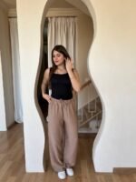 ⁦بنطلون كتان حريمي تريندي⁩ - الصورة ⁦7⁩