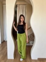 بنطلون كتان حريمي تريندي خامة كتان إسباني